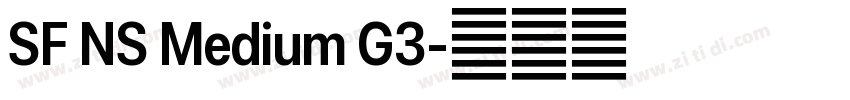 SF NS Medium G3字体转换